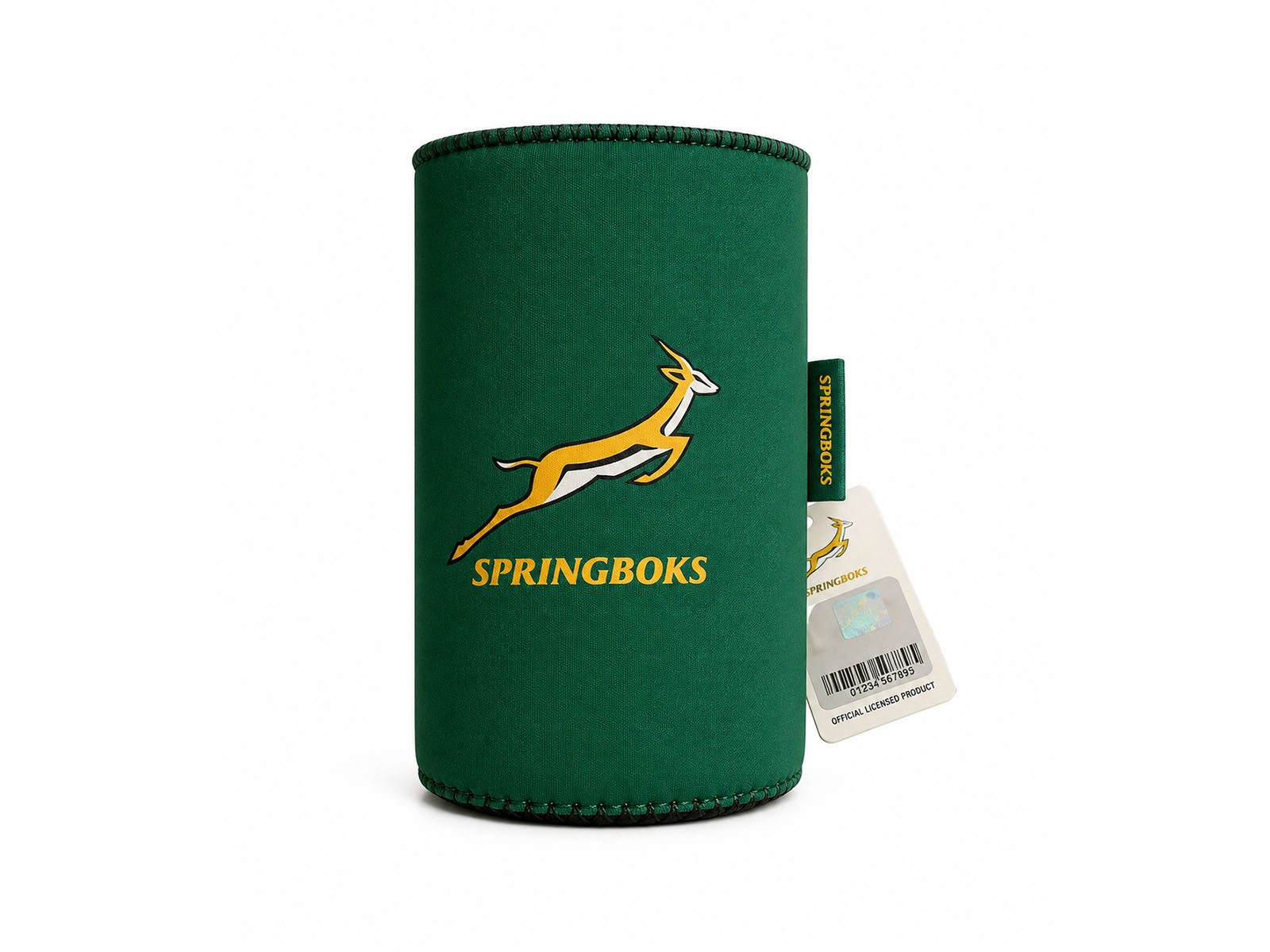 Springbok Rugby Supporter Neoprene Beverage Can Holder (440ml)