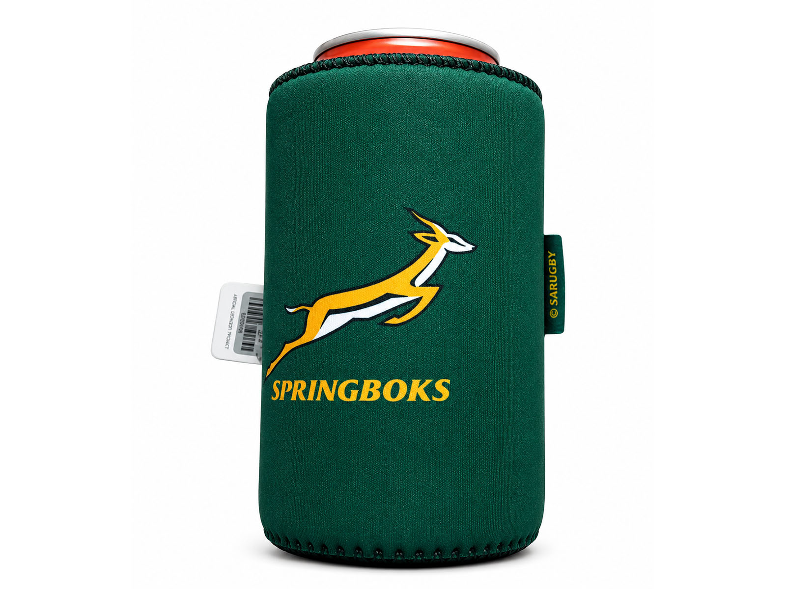 Springbok Rugby Supporter Neoprene Beverage Can Holder (440ml)