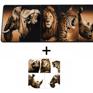 Big 5 Bar Mat + Coasters